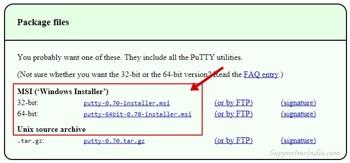 Select Package files