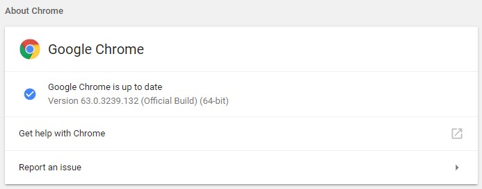Update google chrome