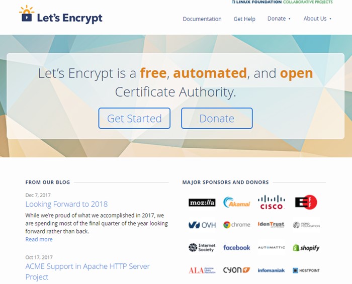 Lets Encrypt - Free SSL Certificate Provider