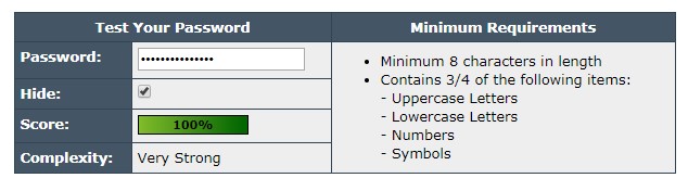 Password Strength Checker