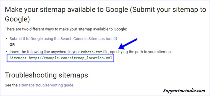 Submit your Sitemap to Google