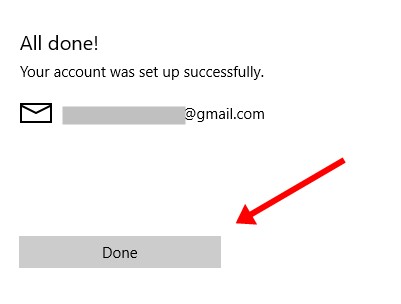 Click on don to conenct gmail to mail app