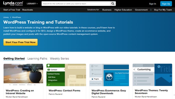 Learn WordPress with Lynda