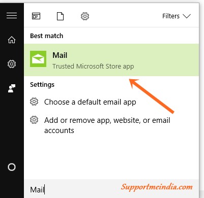 Open Mail App in Windows 10