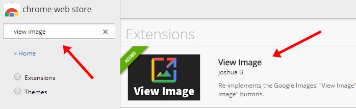 View Image Chrome Extension