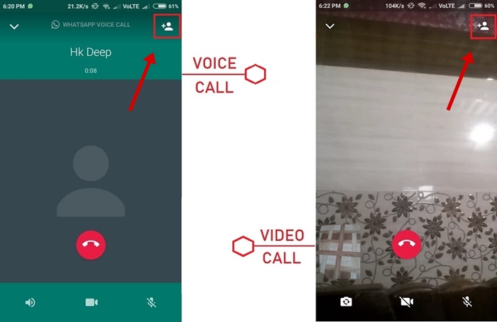 WhatsApp Group Video Call or Voice Call