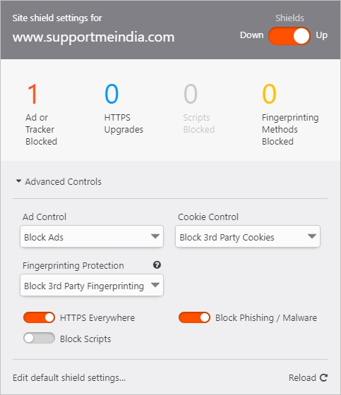 Brave Browser Settings