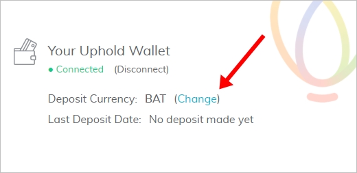 Uphold Account Connect to Brave