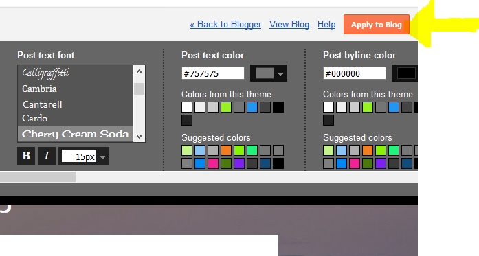 Save blogger theme customize settings