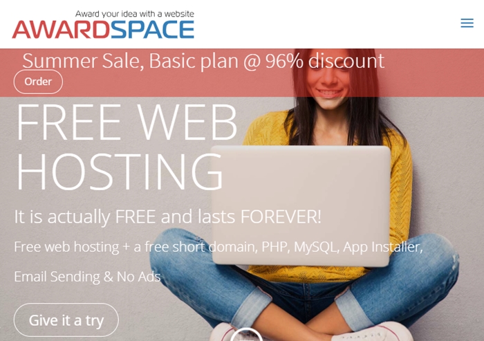 Award Space Free hosting