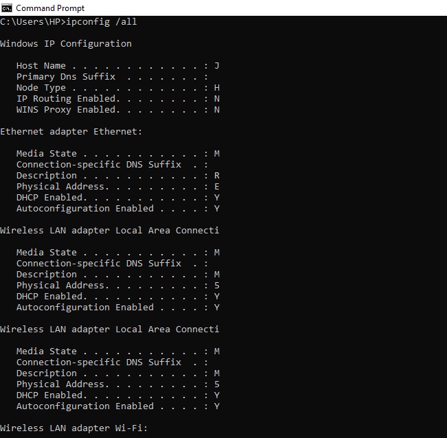 Computer Full IP Details