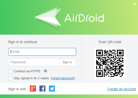 Connect Phone to PC with AirDroid App