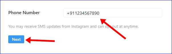 Instagram Add Mobile Number