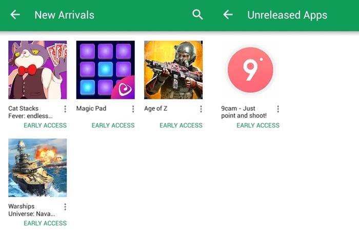 New Arrivals and Unreleased Apps