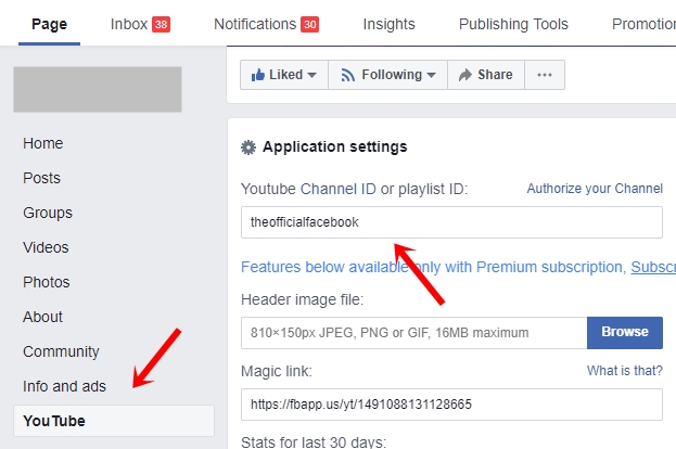 connect youtube channel to your facebook page