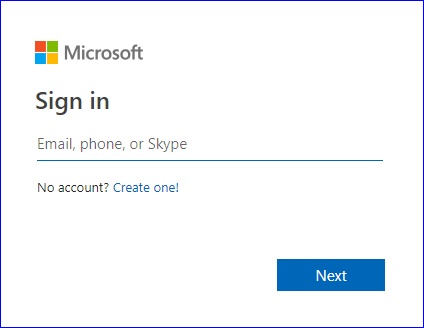 Login on Microsoft Account