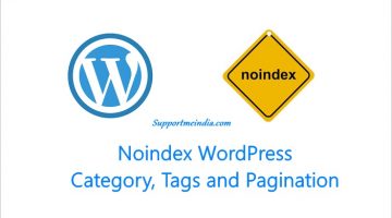 Noindex WordPress Category, Tags and Pagination