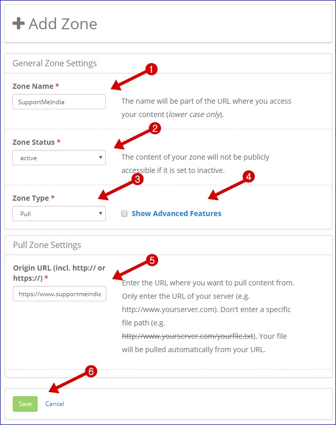 Create a Pull Zone 2 - KeyCDN