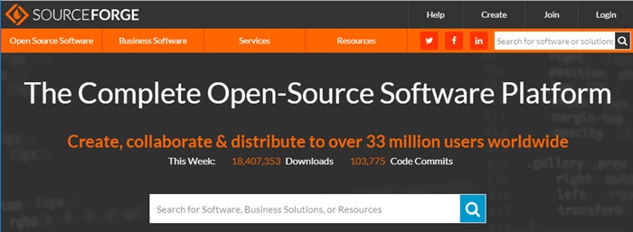 Sourceforge - Free Software Download Sites