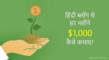Earn $1000 from a Hindi blog