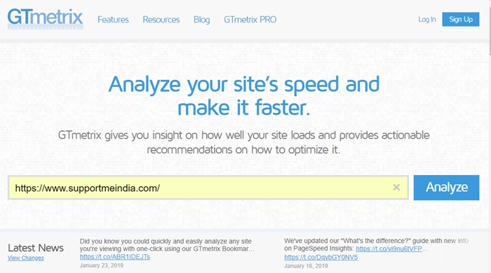 GTmetrix - Website Speed Test Tools