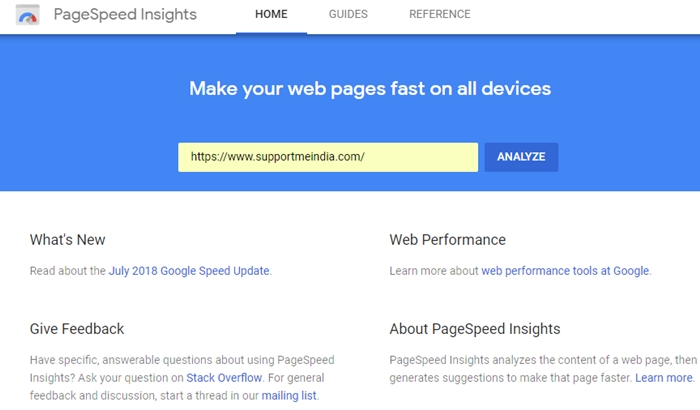 Google PageSpeed Insights - Website Speed Test Tools