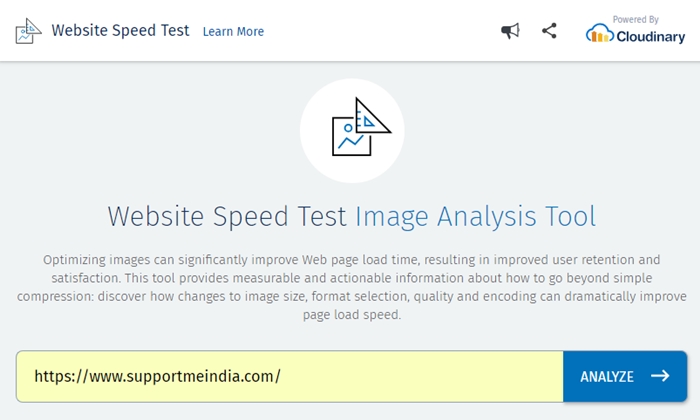 Website Speed Test Tools - Image Analyze