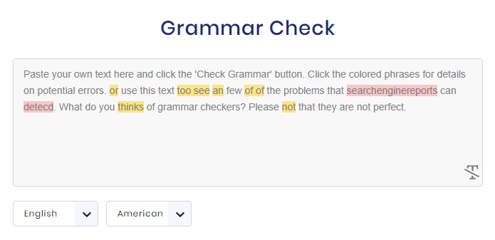 grammar and spell checker tool