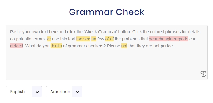 grammar and spell checker tool
