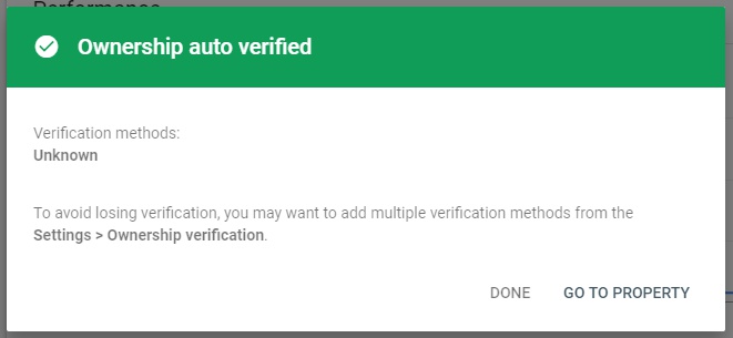 Ownership auto verified