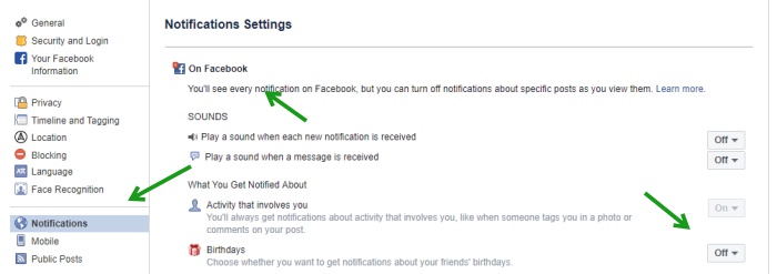 Turn Off Facebook Birthday Notifications