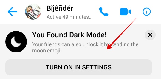 Turn On Facebook Messenger Dark Mode in Settings