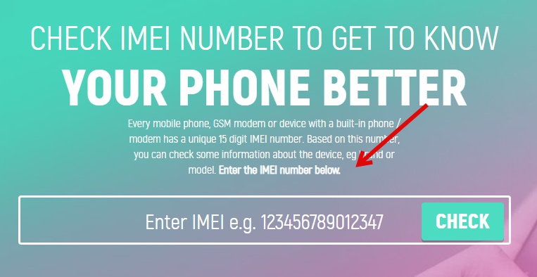 Check Phone details via IMEI