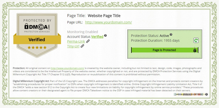 DMCA Certificate