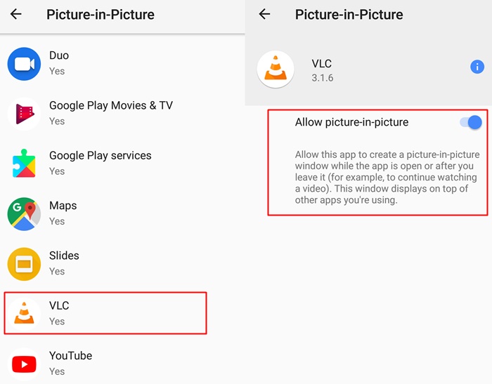 Android 8.0 Oreo Enable PiP for App