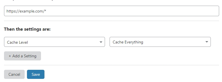 create cache everything page rule on cloudflare