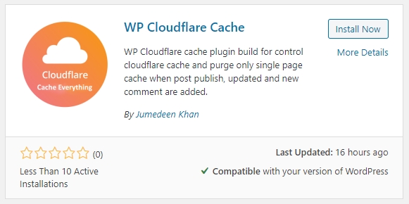 install wp cloudflare cache plugin