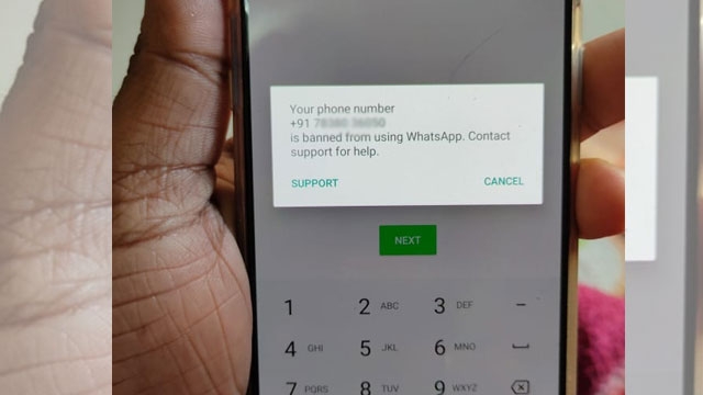 Banned whatsapp number