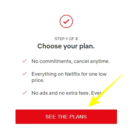 Choose netflix plan