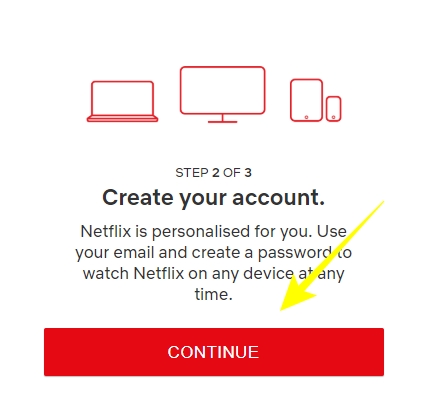 Create your account on Netflix