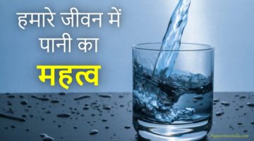 Water Importance in Hindi