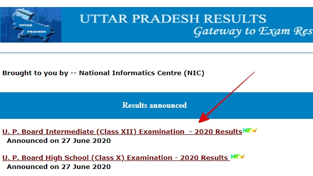 Select your class result link