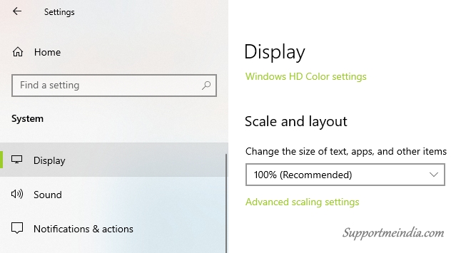 choose scale and layout value