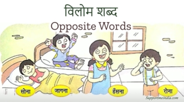 Vilom Shabd Opposite words in hindi and english