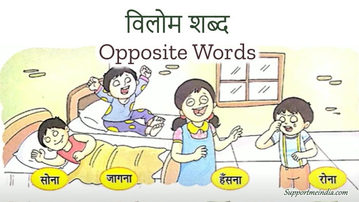 Vilom Shabd Opposite words in hindi and english