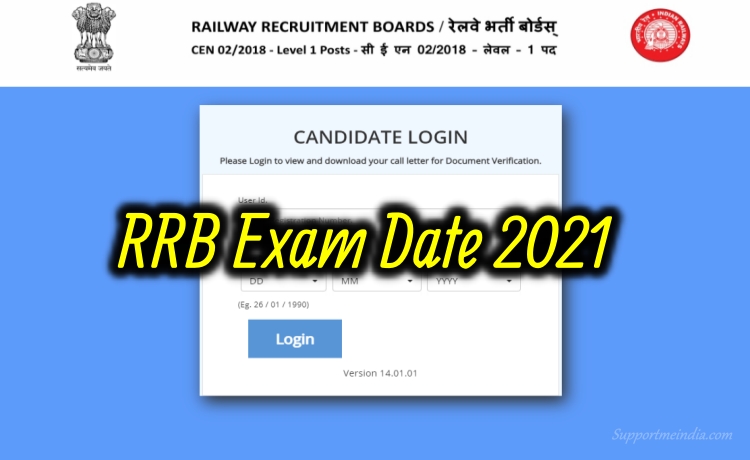 RRB Group D Exam Date