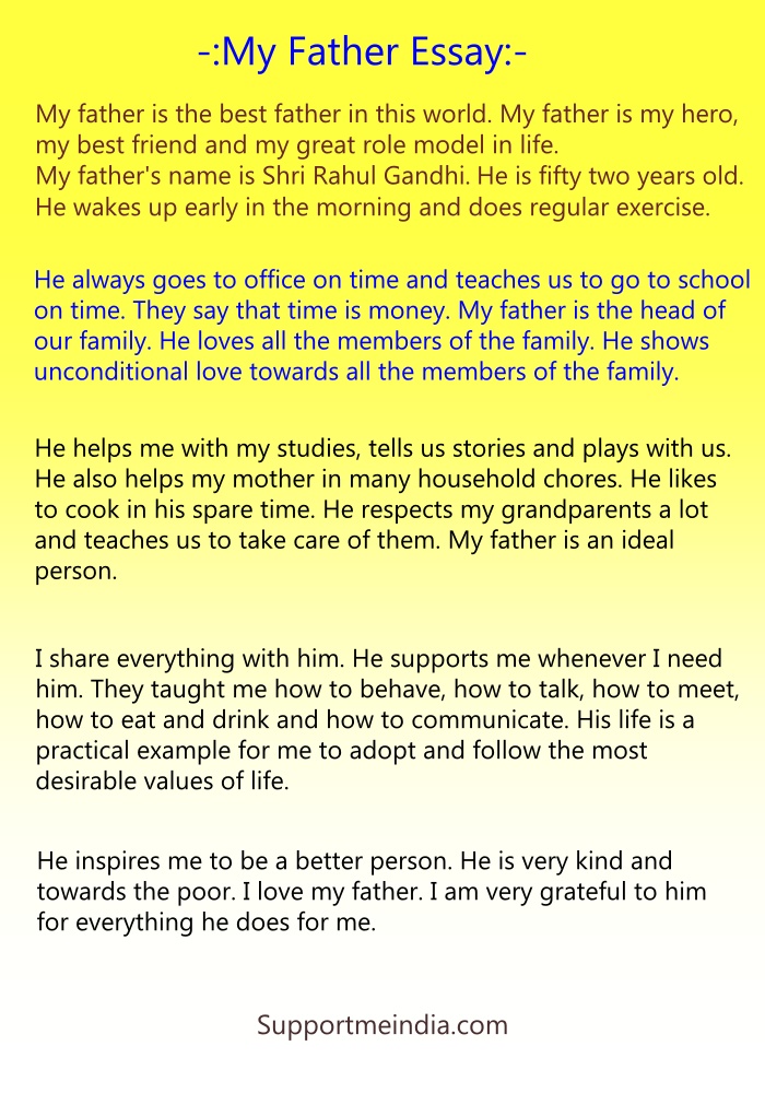 short essay about father