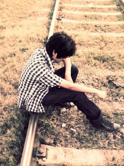 sad boy on track