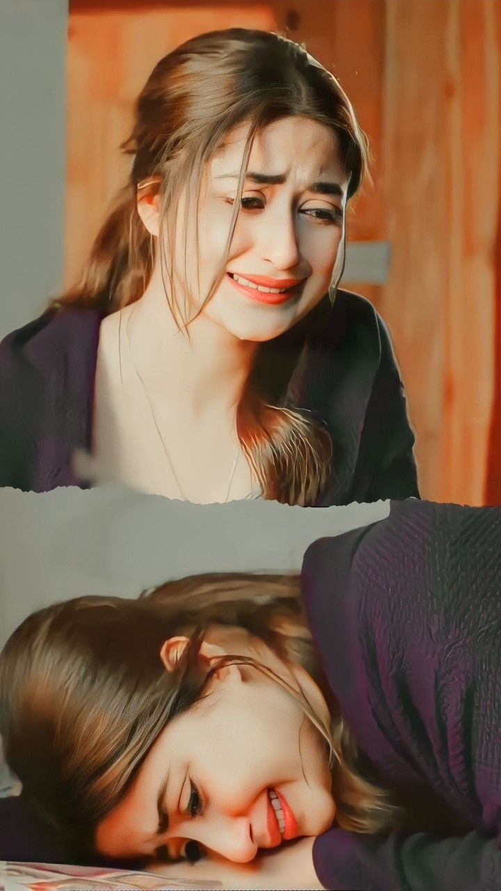 sad girl sleeling and crying
