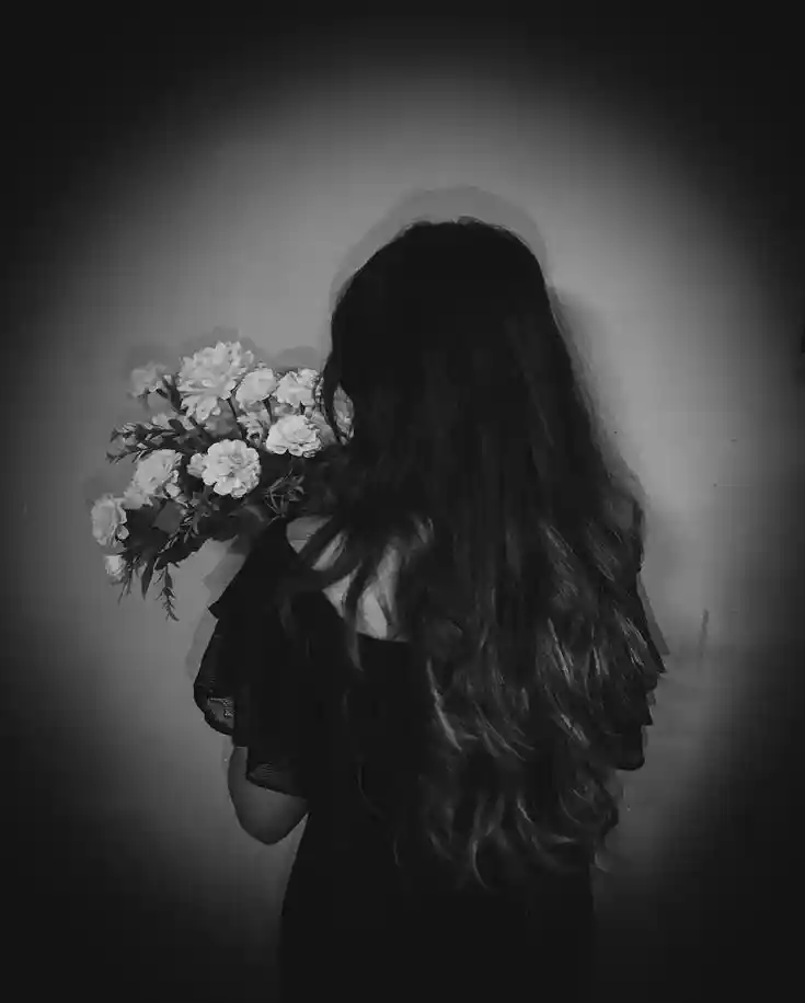 girl with flowers